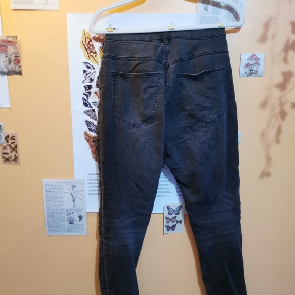 H&M High Waisted Gray Jeans Stretchy Size 10 - Picture 2 of 3